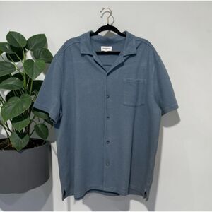 Goodfellow & Co Men’s XL Blue Short Sleeve Button-Up Shirt Chest Pocket